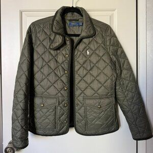 Ralph Lauren Quilted Puffer Barn Jacket Green Medium